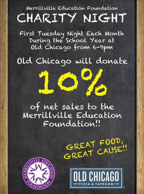 Eat at Old Chicago for our monthly “first Tuesday” fundraiser through May